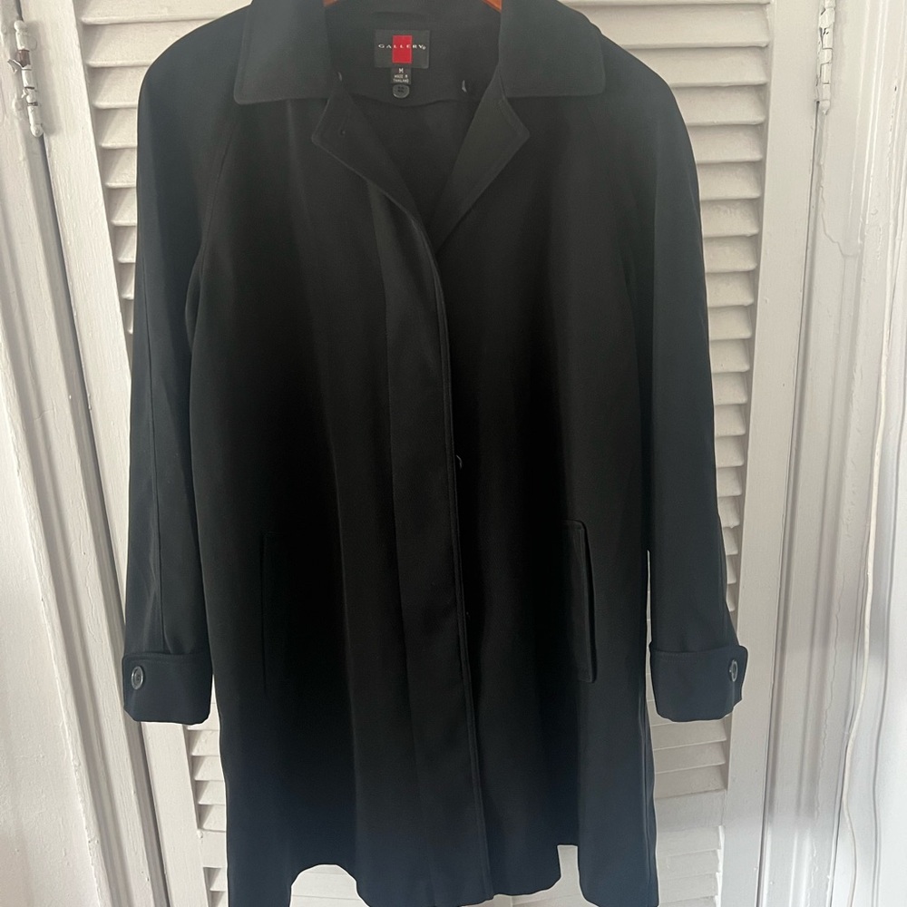 Black lined trench coat